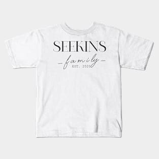 Seekins Family EST. 2020, Surname, Seekins Kids T-Shirt